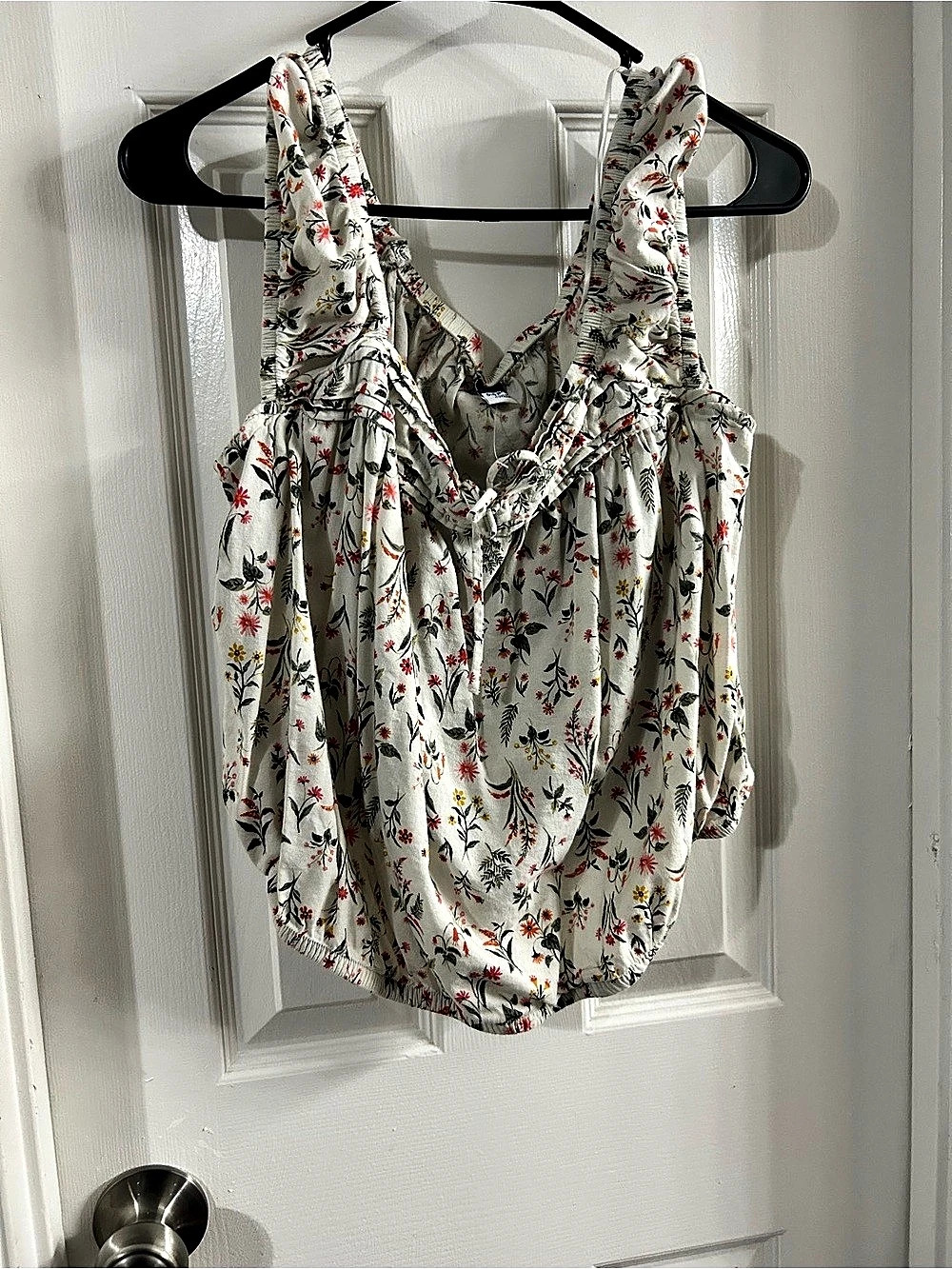 Old Navy Floral-Print Smocked Off-the-Shoulder Top